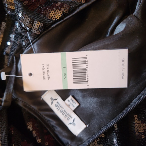 NWT Nanette Lepore black sequins dress Size 2 - Picture 7 of 7